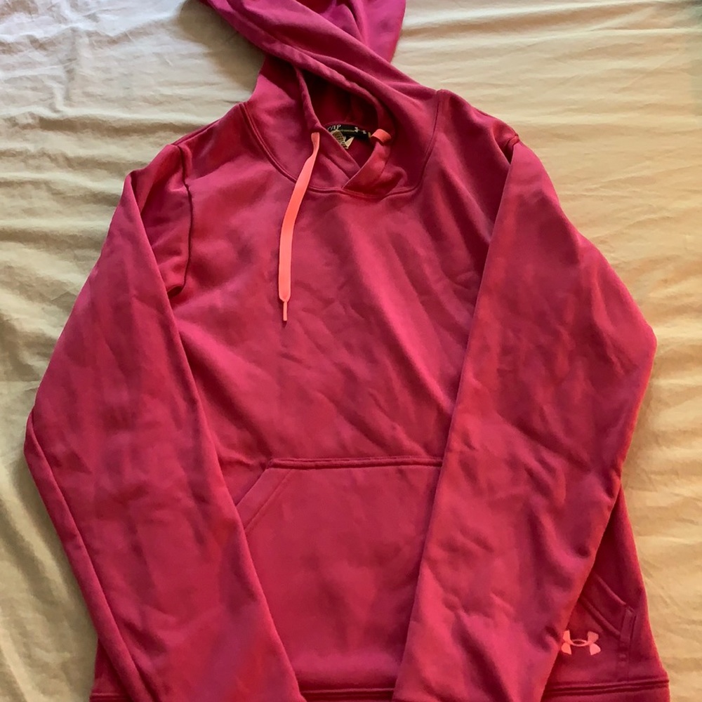 Under Armour bright pink hoodie size XS